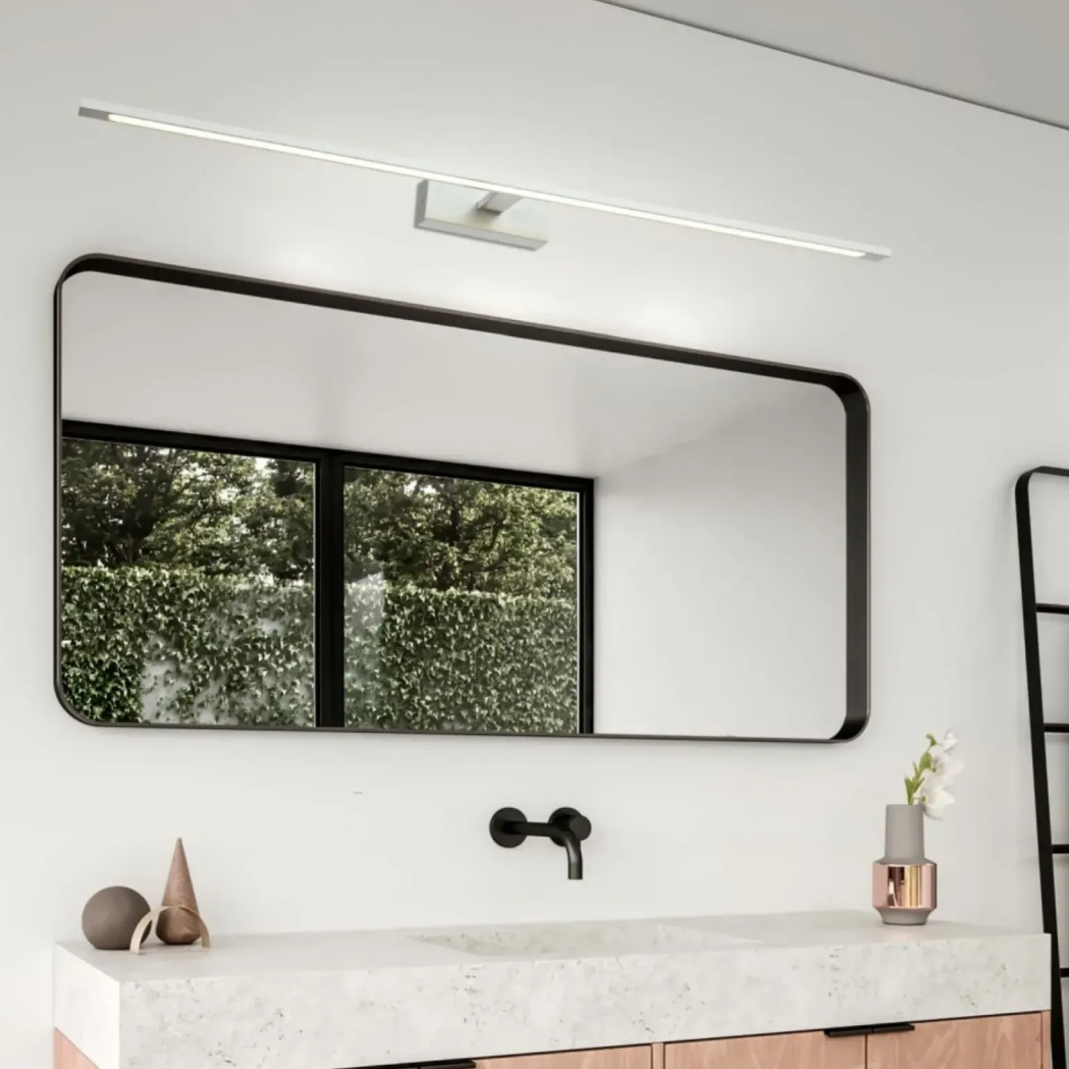 Sklep Kaja Srebrny kinkiet łazienkowy LED 96cm GS-LWB-32W CH CCT ISLA | Kaja