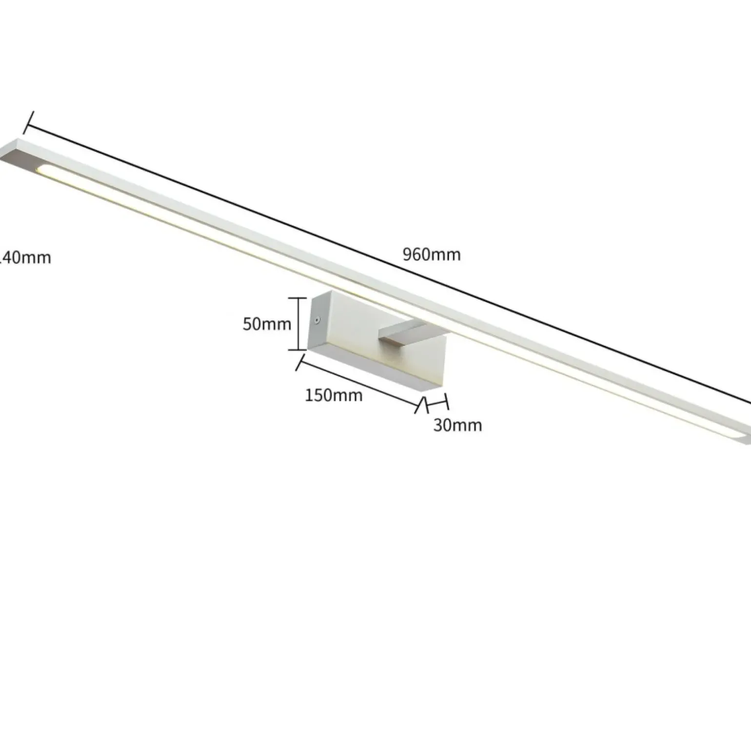 Sklep Kaja Srebrny kinkiet łazienkowy LED 96cm GS-LWB-32W CH CCT ISLA | Kaja