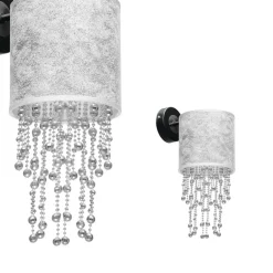 Sklep Kaja Srebrny kinkiet ścienny, kryształowy, glamour MLP6433 z serii ALMERIA | Kaja Ośw