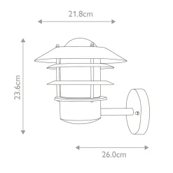 Sklep Kaja Srebrny kinkiet do oświetlenia wejścia HELSINGOR z serii HELSINGOR