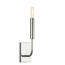 Sklep Kaja Srebrny kinkiet z wąskim abażurem FE-BRIANNA1-PN z serii BRIANNA