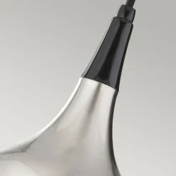 Store Stalowo-czarna lampa wisząca FE-BESO-P-S-BS z serii BESO Żyrandole Nowoczesne