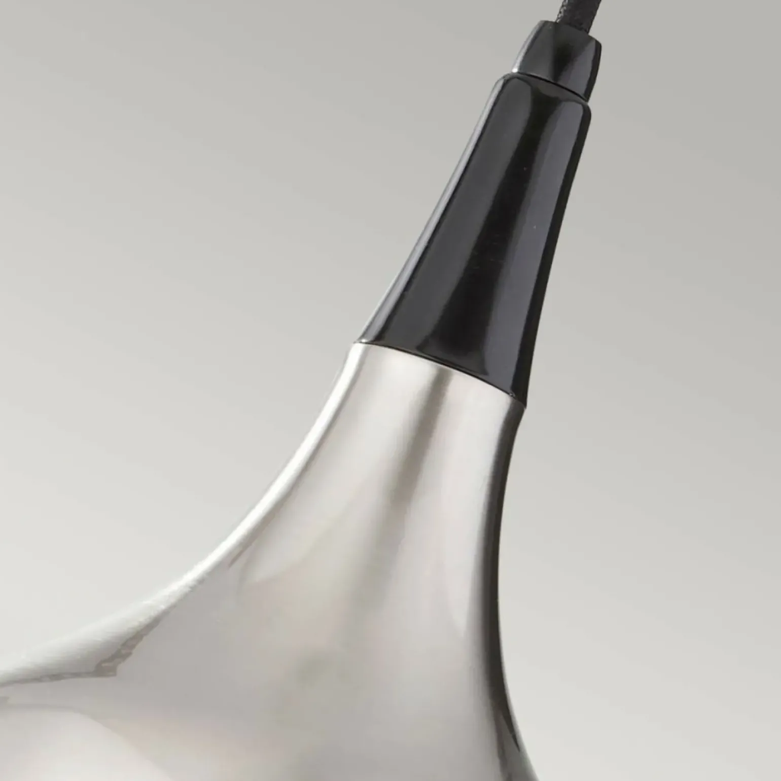 Store Stalowo-czarna lampa wisząca FE-BESO-P-S-BS z serii BESO Żyrandole Nowoczesne