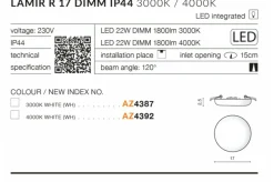 Sklep Kaja Strefowe łazienki oczko LED AZ4392 LAMIR | Kaja