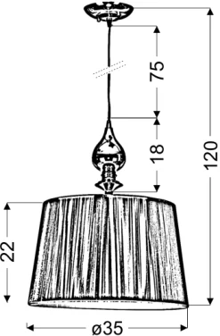 Sklep Kaja Stylowa, abażurowa lampa wisząca 31-21437 GILLENIA | Kaja Oświetlenie