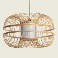 Fashion Stylowa, bambusowa lampa wisząca ABR-LW25-BH-E27 BOHO | Kaja Żyrandole Nowoczesne