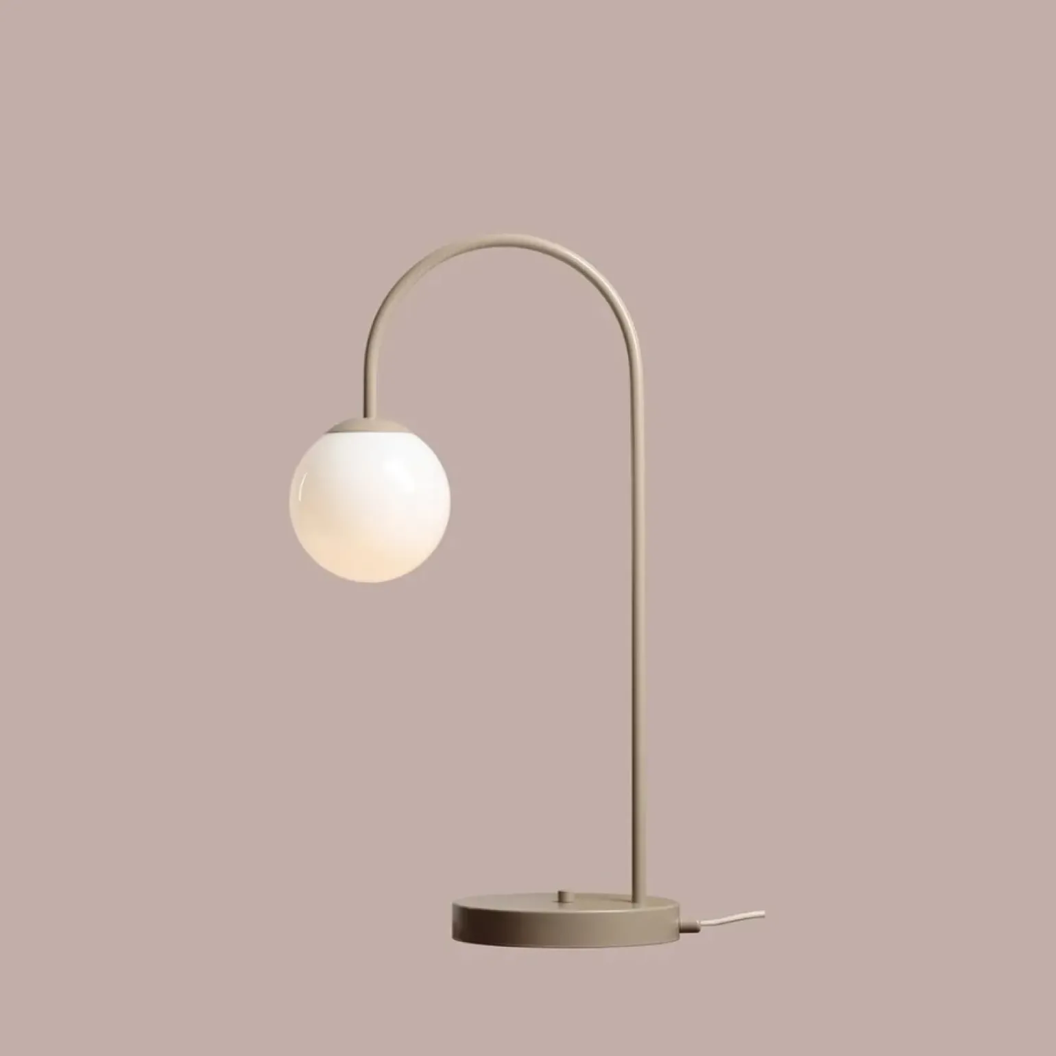 Sklep Kaja Stylowa, beżowa lampka stołowa z kloszem 1116B17 z serii UNA | Kaja Oświetlenie