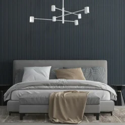 Outlet Stylowa, biała lampa z ruchomymi ramionami LP-731/6P WH z serii SNOW Żyrandole Nowoczesne