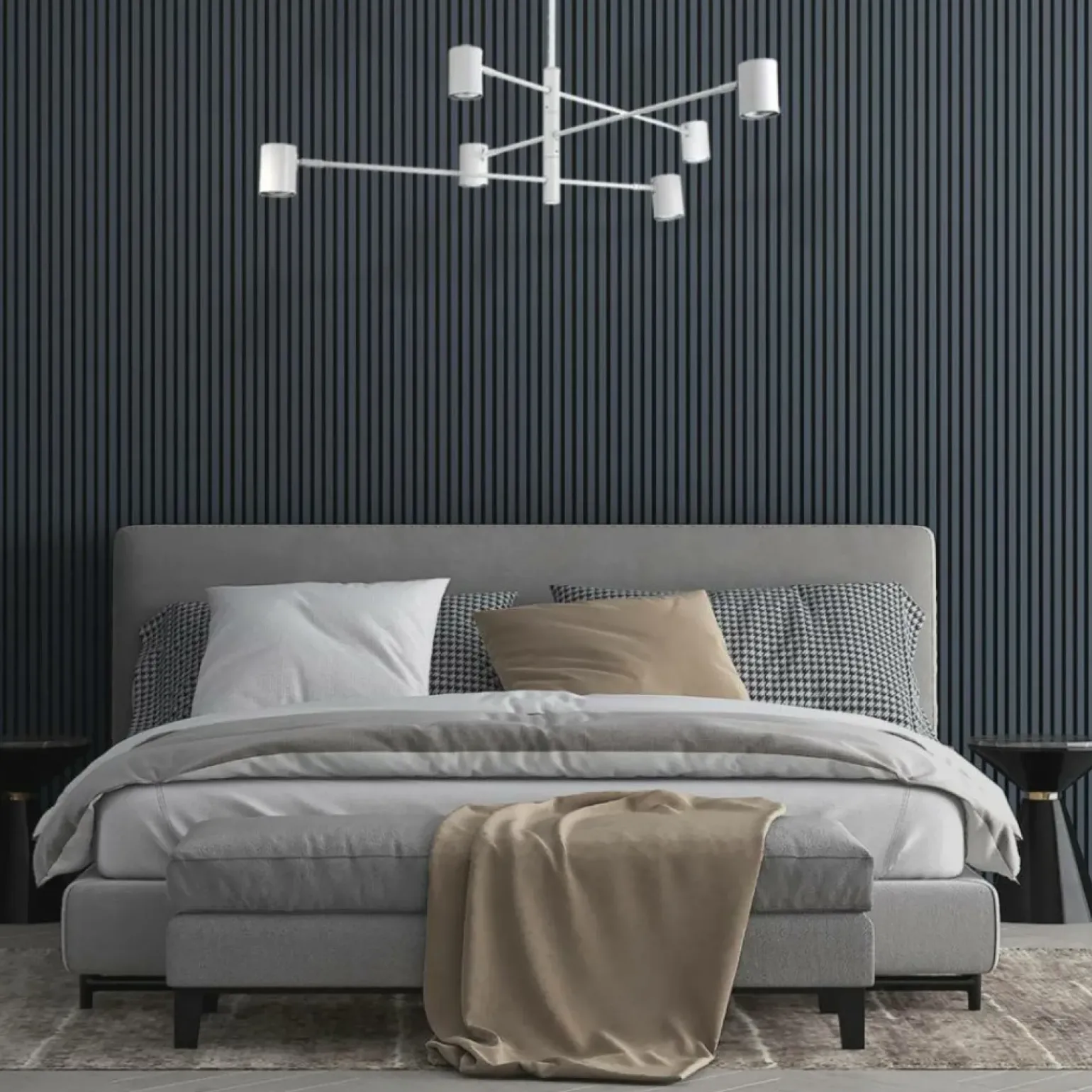 Outlet Stylowa, biała lampa z ruchomymi ramionami LP-731/6P WH z serii SNOW Żyrandole Nowoczesne