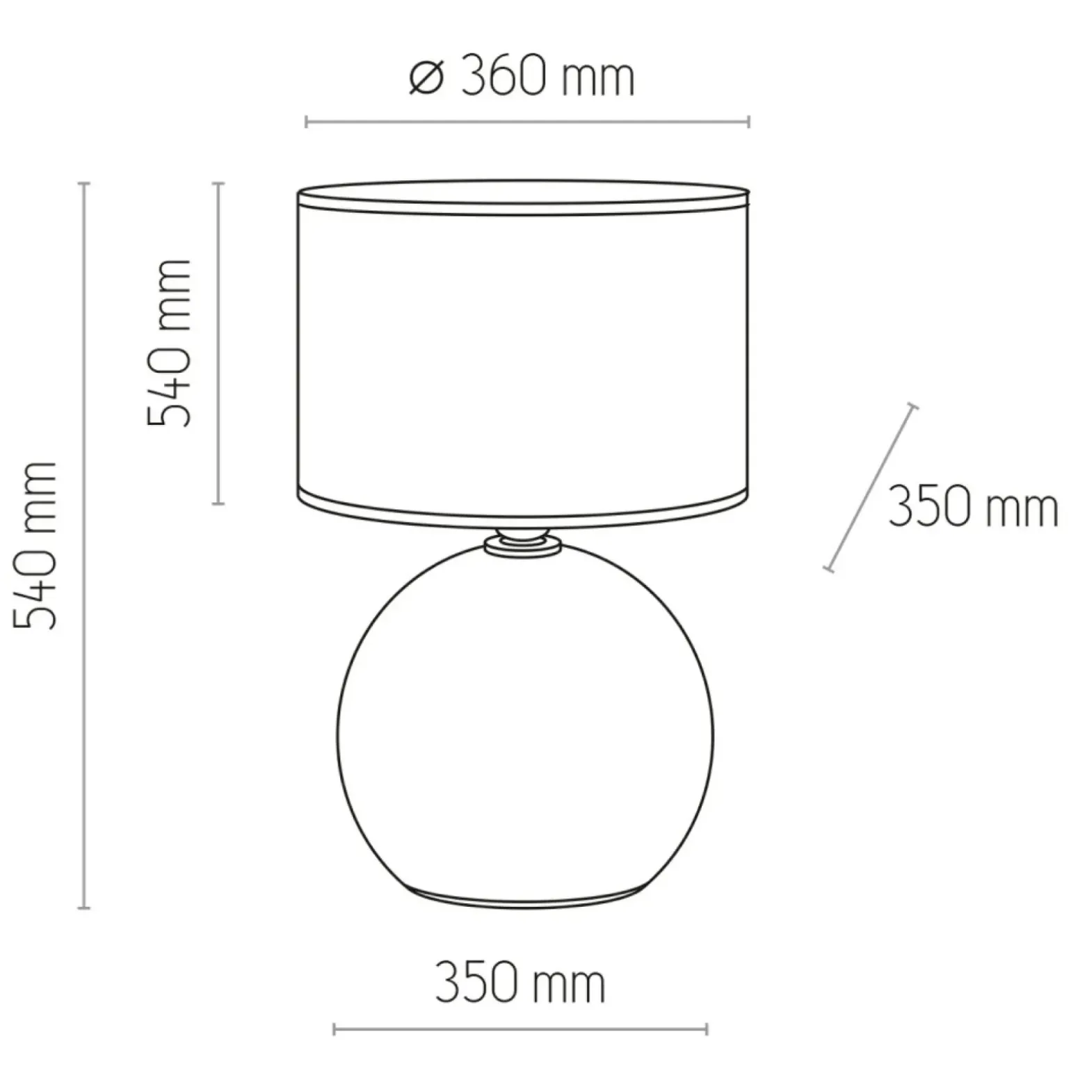 Sklep Kaja Stylowa, biała lampka stołowa z abażurem TK 5079 PALLA | Kaja