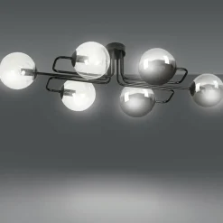 Cheap Stylowa czarna lampa sufitowa z kloszami 834/6A3 | Kaja Oświetlenie Żyrandole Nowoczesne