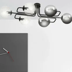 Cheap Stylowa czarna lampa sufitowa z kloszami 834/6A3 | Kaja Oświetlenie Żyrandole Nowoczesne