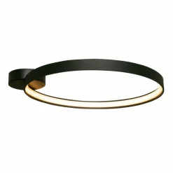 Shop Stylowa, czarna lampa sufitowa, obręcz LED LA0772 z serii CIRCLE Żyrandole Nowoczesne