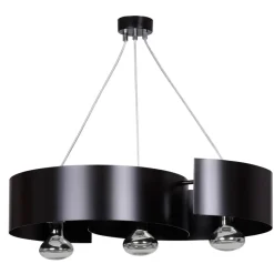 Best Sale Stylowa, czarna lampa wisząca w stylu loftowym 284/3 VIXON | Kaja Żyrandole Nowoczesne