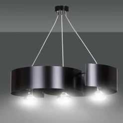 Best Sale Stylowa, czarna lampa wisząca w stylu loftowym 284/3 VIXON | Kaja Żyrandole Nowoczesne