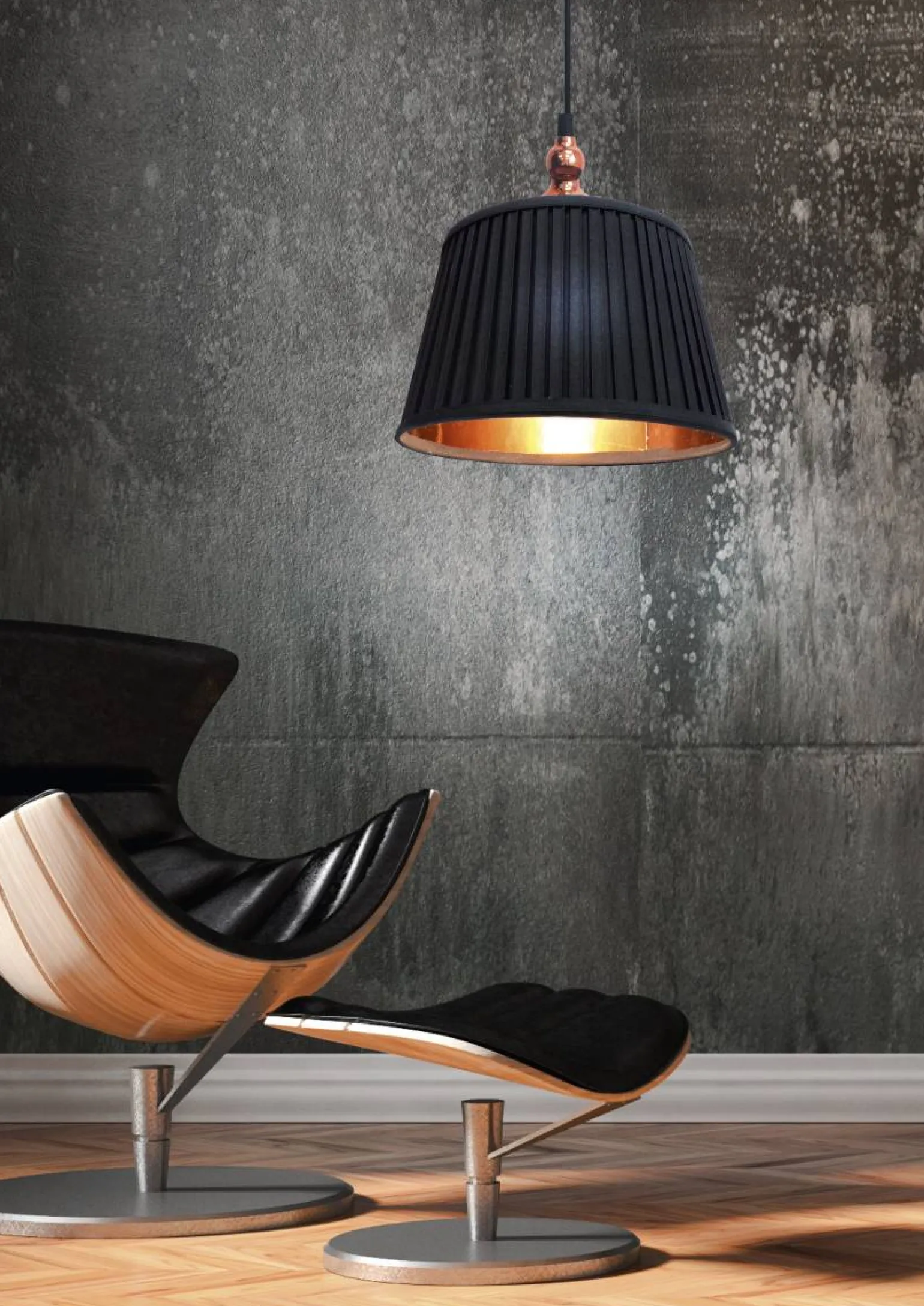 Sklep Kaja Stylowa, czarno-złota lampa wisząca 31-39378 AMORE | Kaja Oświetlenie