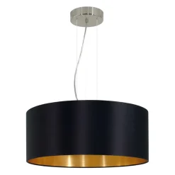 Online Stylowa, czarno-złota lampa wisząca ⌀53cm 31605 MASERLO | Kaja Żyrandole Nowoczesne