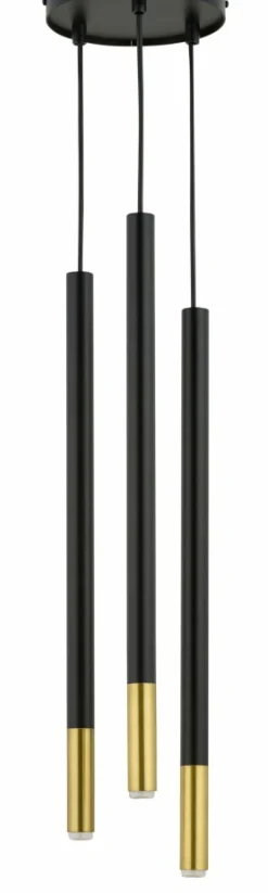 Cheap Stylowa, czarno-złota lampa wisząca do salonu SIG 33257 - SOPEL DUE Żyrandole Nowoczesne
