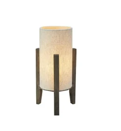 Sklep Kaja Stylowa, drewniana lampka stołowa z abażurem 108759 ERUCA | Kaja