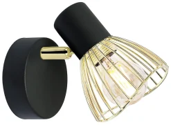 Sklep Kaja Stylowa lampa ścienna z drucianym kloszem 91-61874 FLY | Kaja
