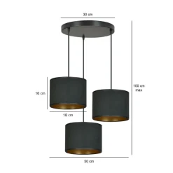 Store Stylowa lampa do przytulnego salonu 1054/3PREM HILDE PREMIUM | Kaja Żyrandole Nowoczesne