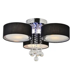 Sale Stylowa lampa do sypialni glamour LP-991/3C BK GAMBELA | Kaja Żyrandole Nowoczesne