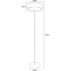Sklep Kaja Stylowa lampa podłogowa boho z abażurem Ø40cmK-5275 z serii CEZAR