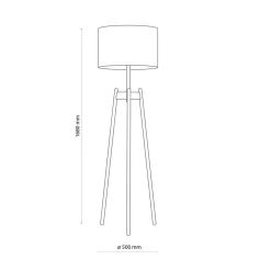 Sklep Kaja Stylowa lampa podłogowa na drewnianych nogach TK 5423 z serii PEREZ