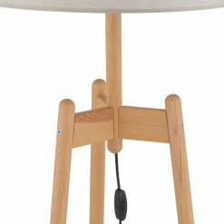 Sklep Kaja Stylowa lampa podłogowa na drewnianych nogach TK 5423 z serii PEREZ