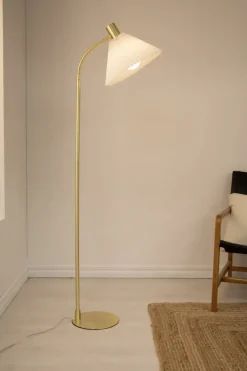 Sklep Kaja Stylowa lampa stojąca w kolorze antycznego złota 108569 z serii MIRA