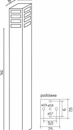 Sklep Kaja Stylowa lampa stojąca w kolorze srebra RADO III 1 AL z serii RADO III | Kaja Ośw