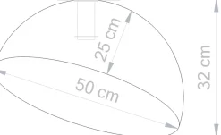 Best Stylowa lampa sufitowa, biała półkula SIG 32461 - SFERA 50 B/MIEDŹ Żyrandole Nowoczesne