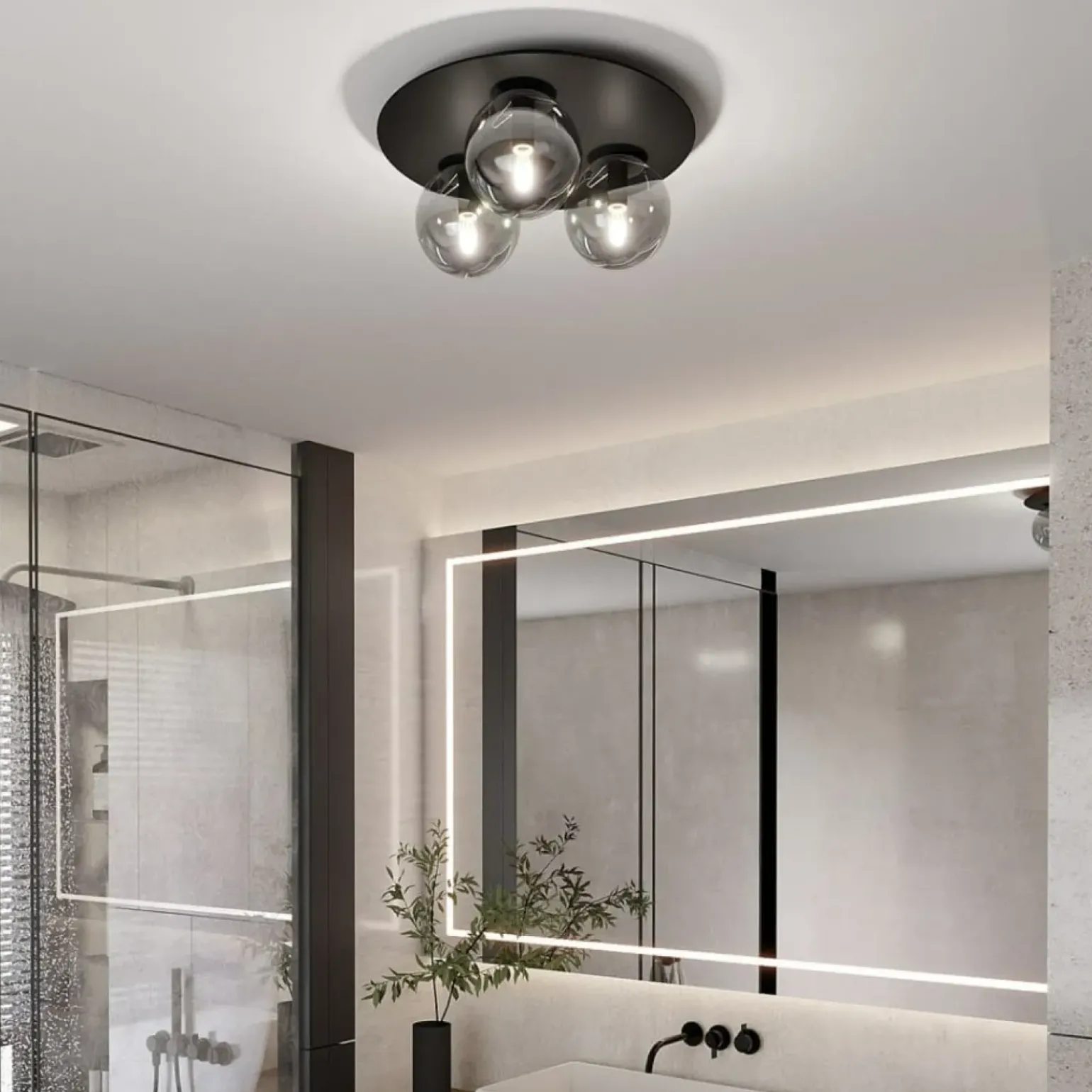 Best Sale Stylowa lampa sufitowa do loftowej sypialni 1128/3 SOLAR | Kaja Żyrandole Nowoczesne