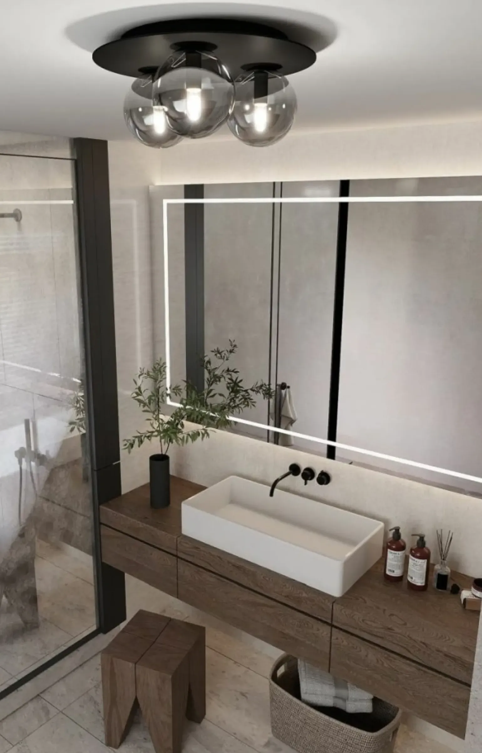 Best Sale Stylowa lampa sufitowa do loftowej sypialni 1128/3 SOLAR | Kaja Żyrandole Nowoczesne