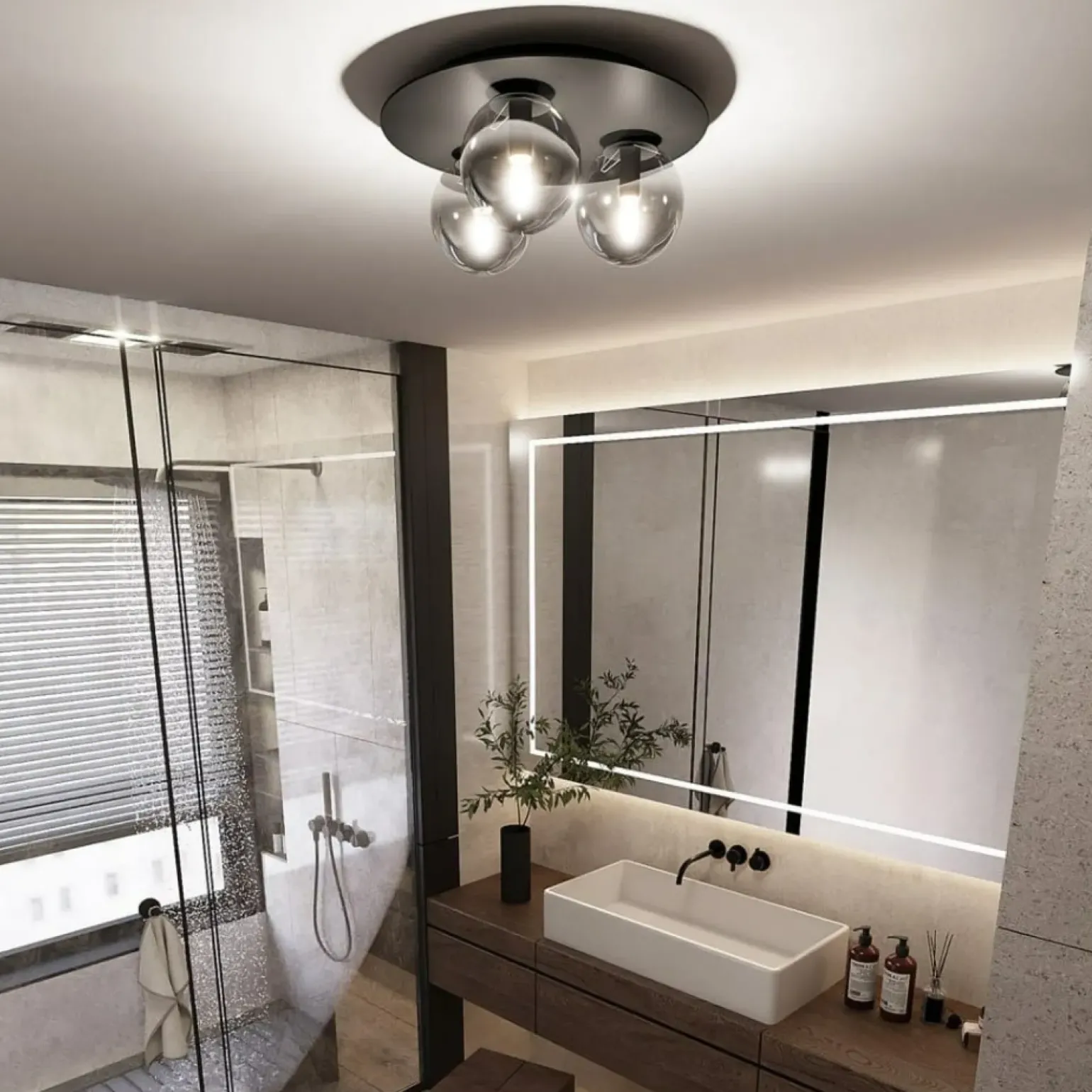 Best Sale Stylowa lampa sufitowa do loftowej sypialni 1128/3 SOLAR | Kaja Żyrandole Nowoczesne