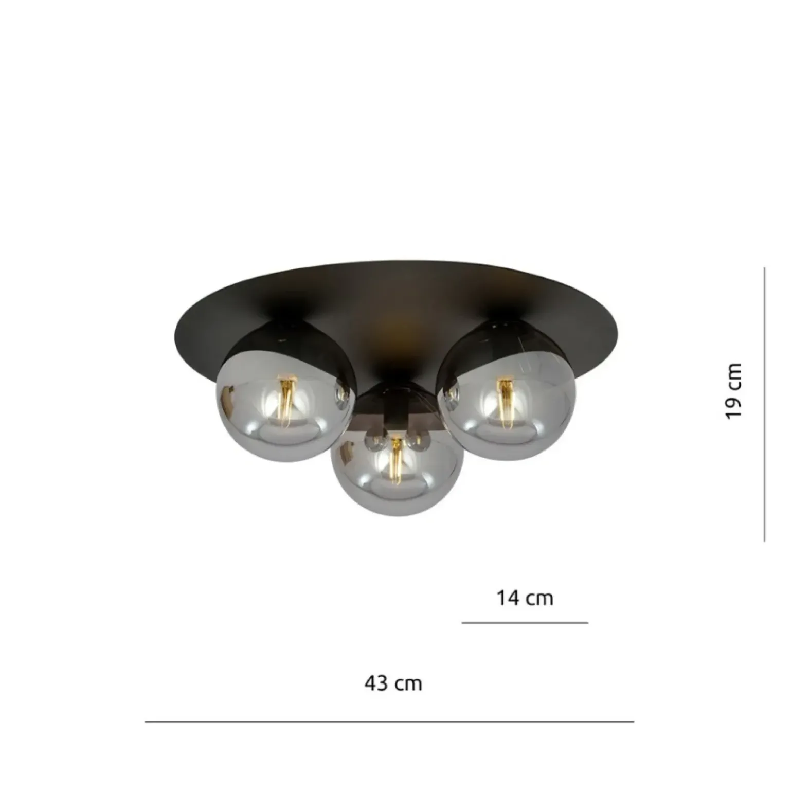 Best Sale Stylowa lampa sufitowa do loftowej sypialni 1128/3 SOLAR | Kaja Żyrandole Nowoczesne