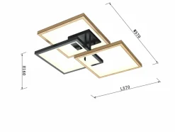 Sklep Kaja Stylowa lampa sufitowa LED do salonu WF 9022-306S MATERA | Kaja