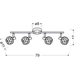 Online Stylowa lampa sufitowa w kolorze miedzi 94-22226 z serii ACROBAT | Kaja Oświetle Żyrandole Nowoczesne