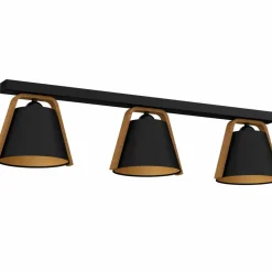 Cheap Stylowa lampa sufitowa, w kolorze czarno-złotym LX 0642 z serii NORKO Żyrandole Nowoczesne