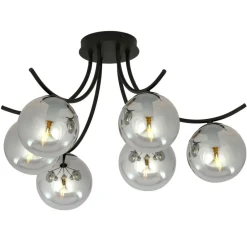 Best Sale Stylowa lampa sufitowa z grafitowymi kloszami 1110/6 BOSTON | Kaja Żyrandole Nowoczesne