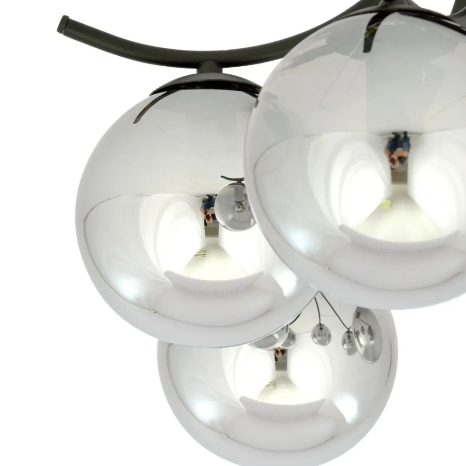 Best Sale Stylowa lampa sufitowa z grafitowymi kloszami 1110/6 BOSTON | Kaja Żyrandole Nowoczesne