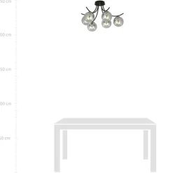 Best Sale Stylowa lampa sufitowa z grafitowymi kloszami 1110/6 BOSTON | Kaja Żyrandole Nowoczesne