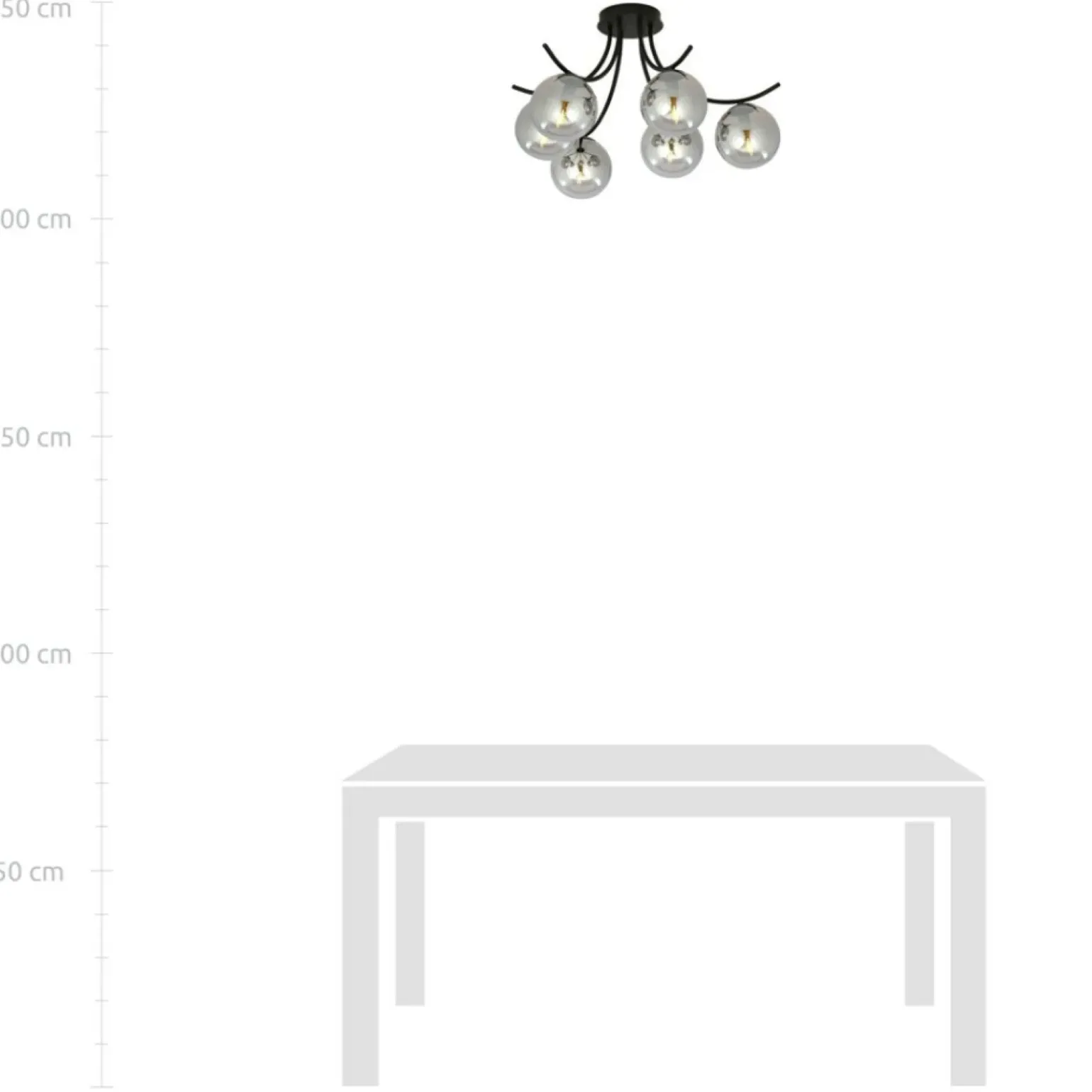 Best Sale Stylowa lampa sufitowa z grafitowymi kloszami 1110/6 BOSTON | Kaja Żyrandole Nowoczesne