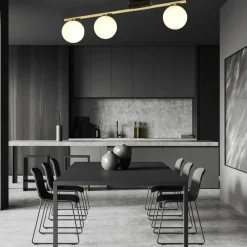 Clearance Stylowa lampa sufitowa z trzema białymi kulami 1252/3 z serii MONZA Żyrandole Nowoczesne