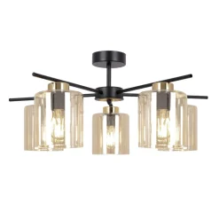 Online Stylowa lampa sufitowa z pięcioma kloszami K-5522 z serii AURELIA Żyrandole Nowoczesne