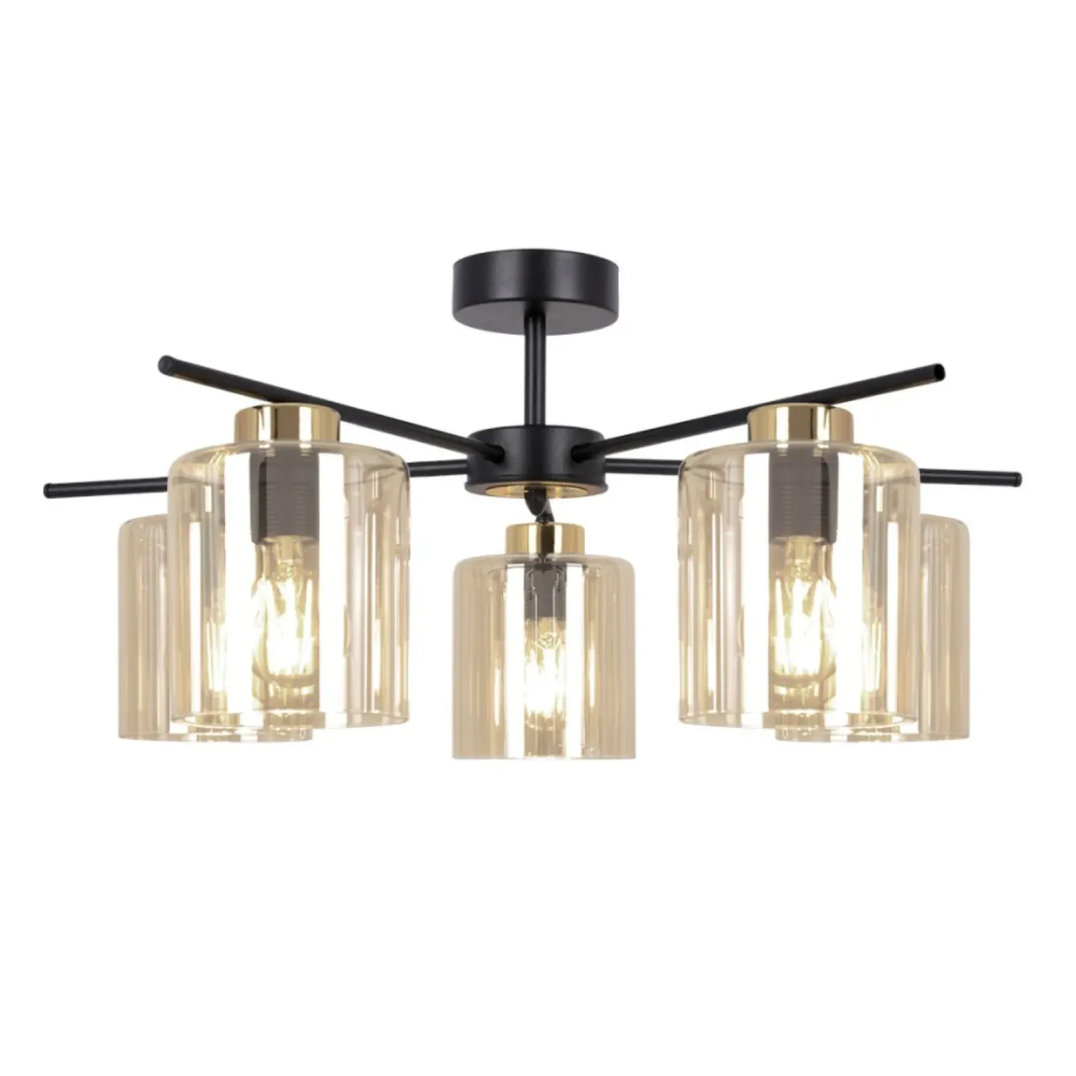 Online Stylowa lampa sufitowa z pięcioma kloszami K-5522 z serii AURELIA Żyrandole Nowoczesne