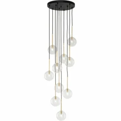Store Stylowa lampa wisząca, 10 kulistych kloszy TK 5944 NILOS | Kaja Żyrandole Nowoczesne