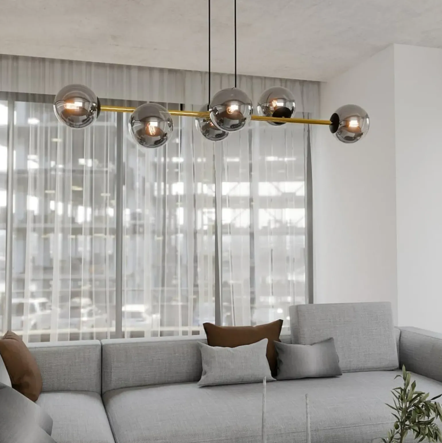 Store Stylowa lampa wisząca do jadalni, nad stół 1237/6 z serii GRAVITY Żyrandole Nowoczesne