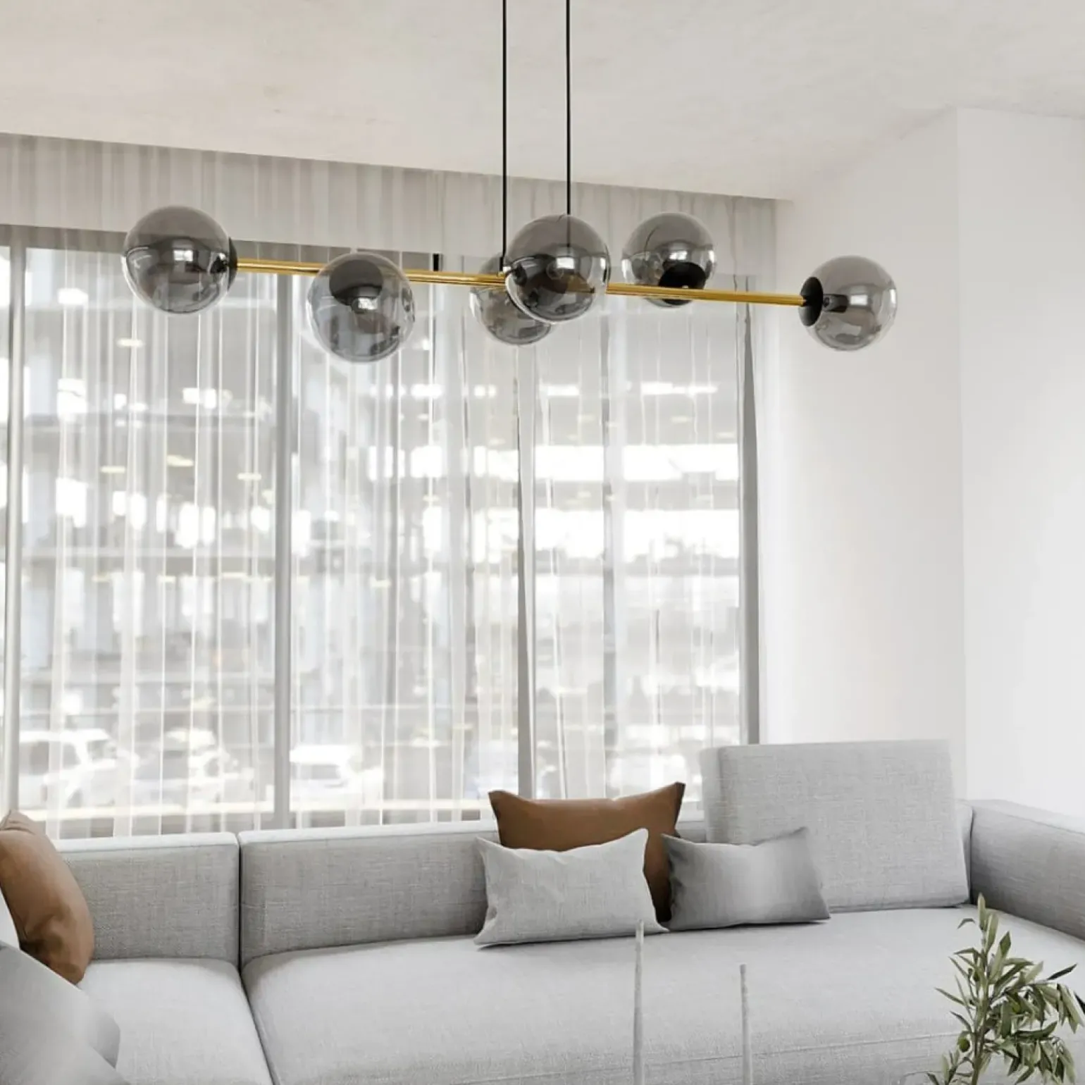 Store Stylowa lampa wisząca do jadalni, nad stół 1237/6 z serii GRAVITY Żyrandole Nowoczesne