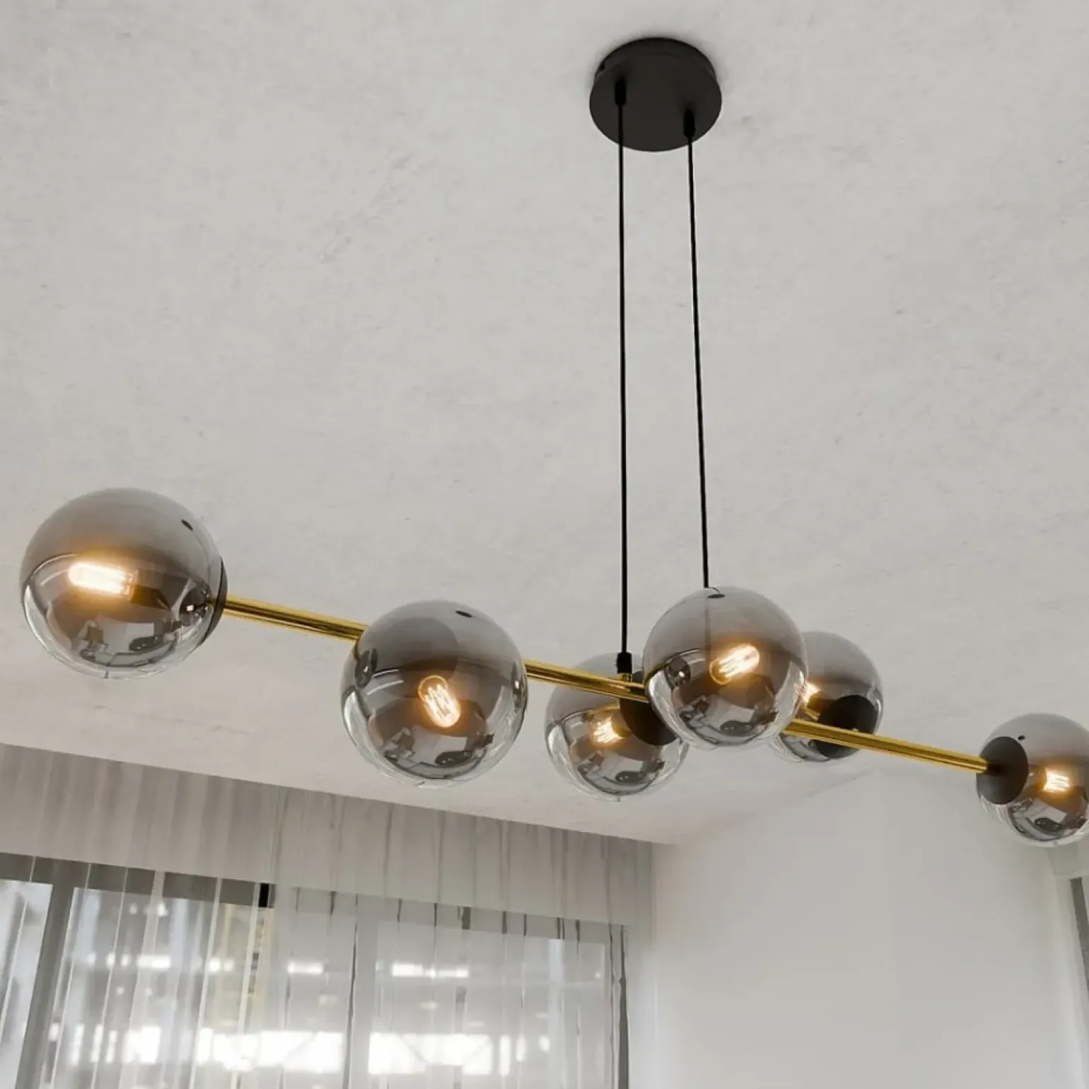 Store Stylowa lampa wisząca do jadalni, nad stół 1237/6 z serii GRAVITY Żyrandole Nowoczesne